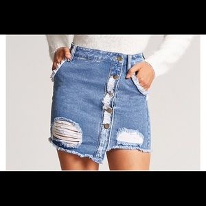 Denim mini skirt